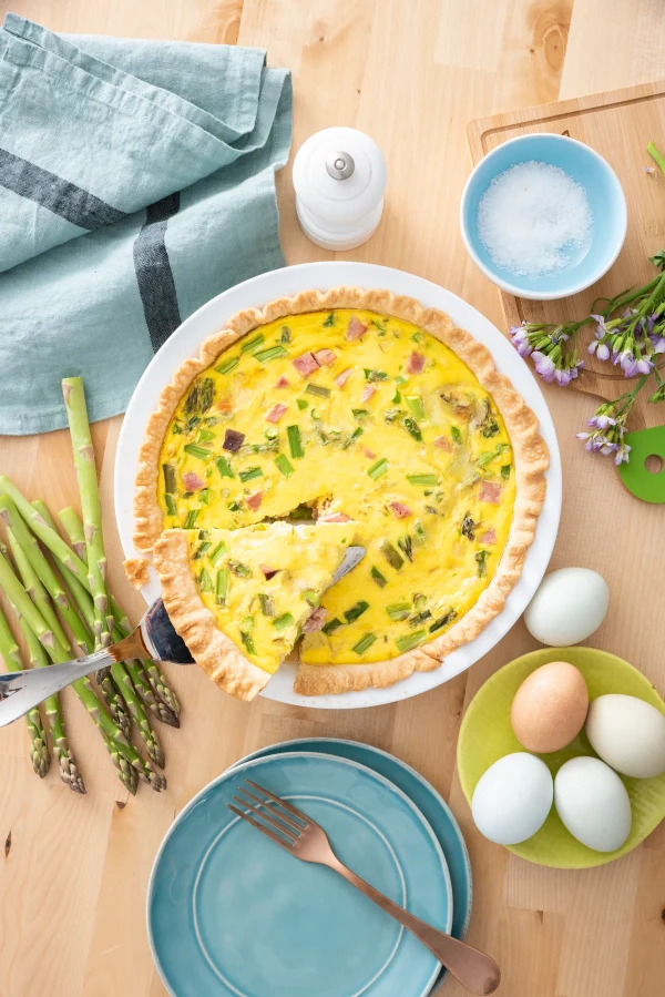 Ham and Asparagus Quiche cover