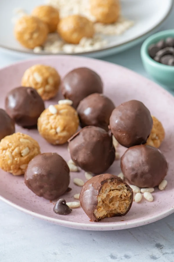 Chocolate Covered Crispy Rice Bites cover