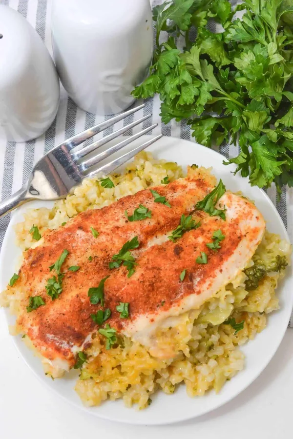Cheesy Chicken Broccoli and Rice Casserole cover