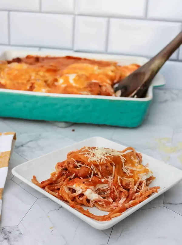 Cheesy Baked Spaghetti cover