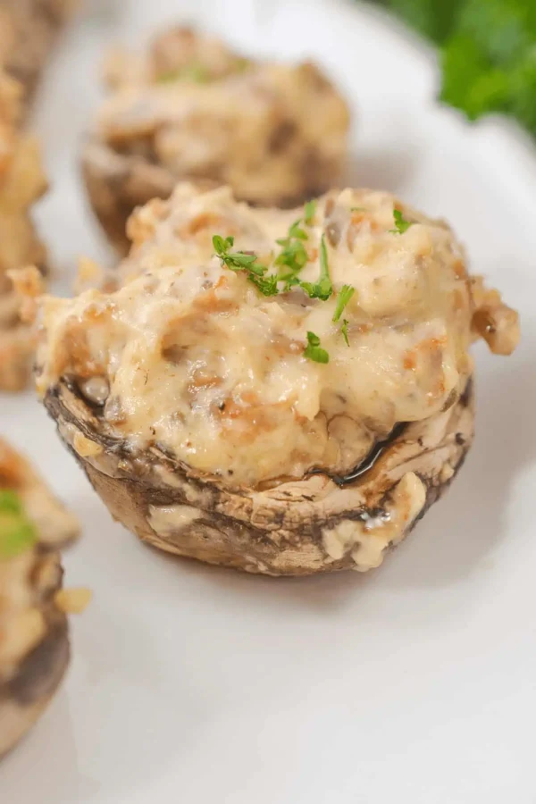 Sausage Cream Cheese Filled Mushrooms cover
