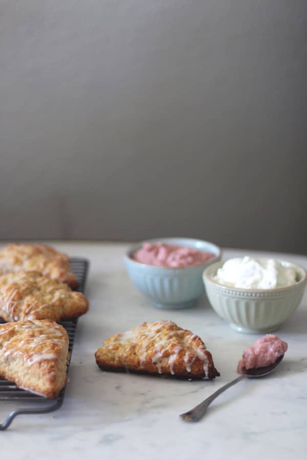 Vanilla + Cardamom Scones With Strawberry Curd cover