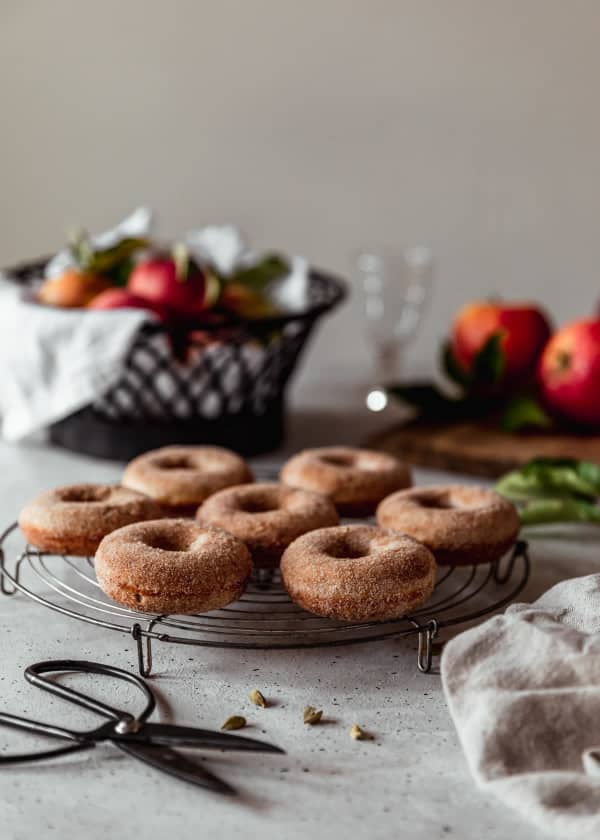 Baked Apple Cider Donuts With Cardamom Sugar cover