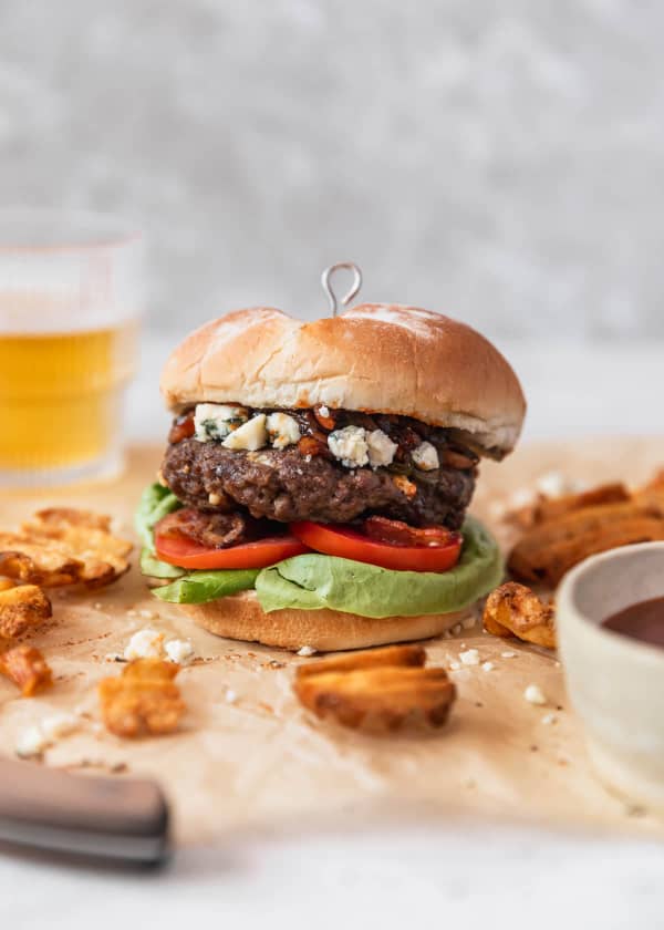 Blue Cheese Burgers With Bbq Shallots & Jalapeños cover