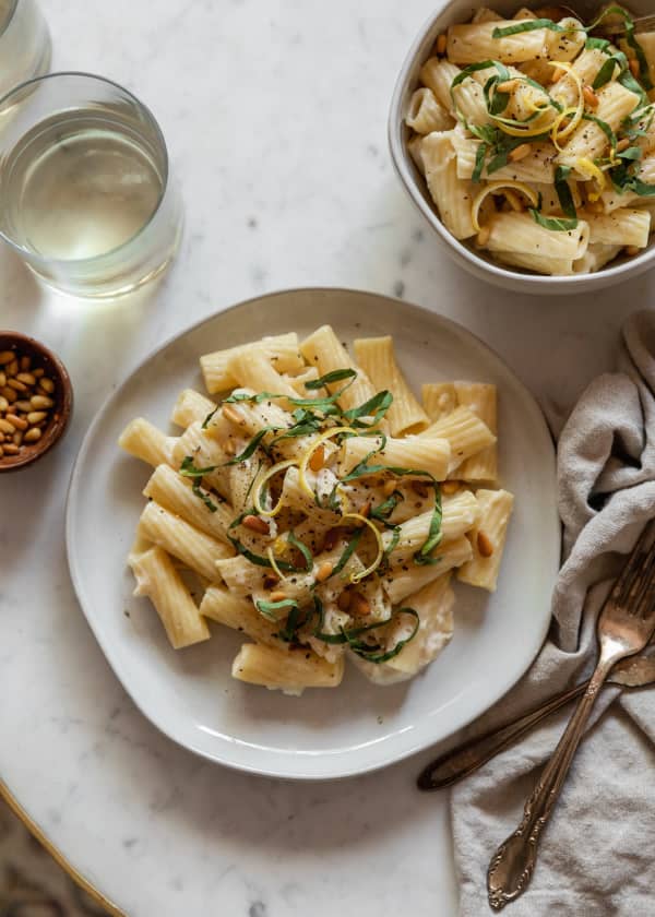 Creamy Lemon Pasta With Fried Pine Nuts cover