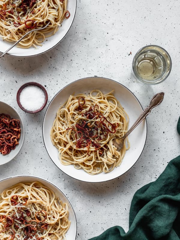 Cacio E Pepe With Fried Shallots cover