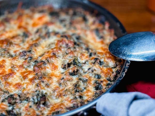 Ground Beef Spinach Casserole cover
