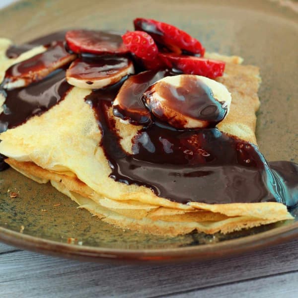 Dessert Crepes with Homemade Chocolate Sauce cover