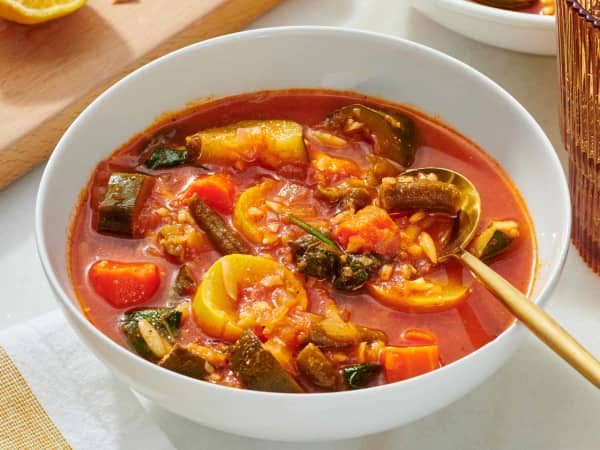 Mediterranean Orzo Vegetable Soup cover
