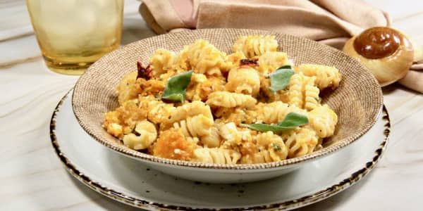 Roasted Butternut Squash Feta Pasta cover